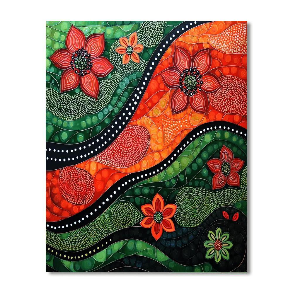 Frida Kahlo Inspired Patterns Of The Heart  Paint By Numbers Art