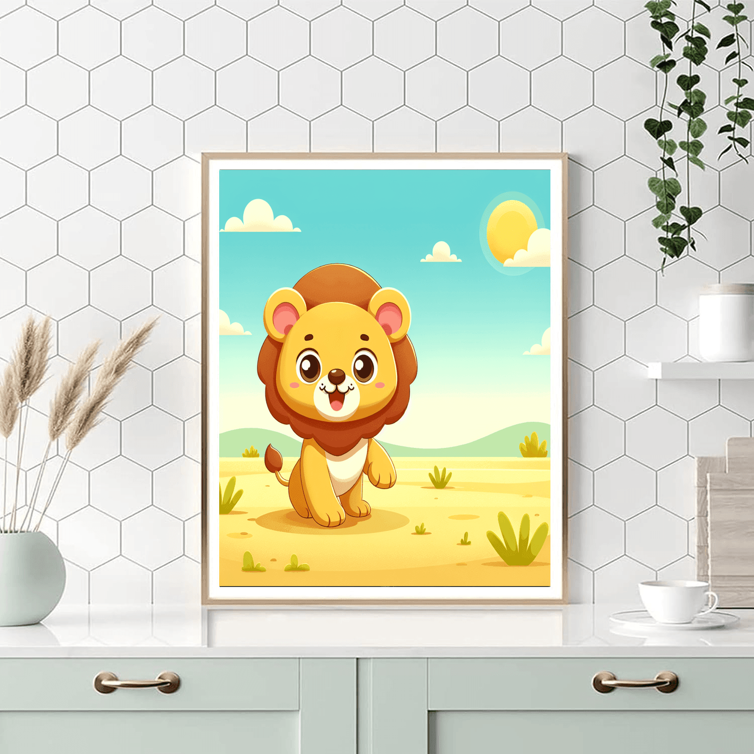 Friendly Lion Cub Paint By Numbers Kits