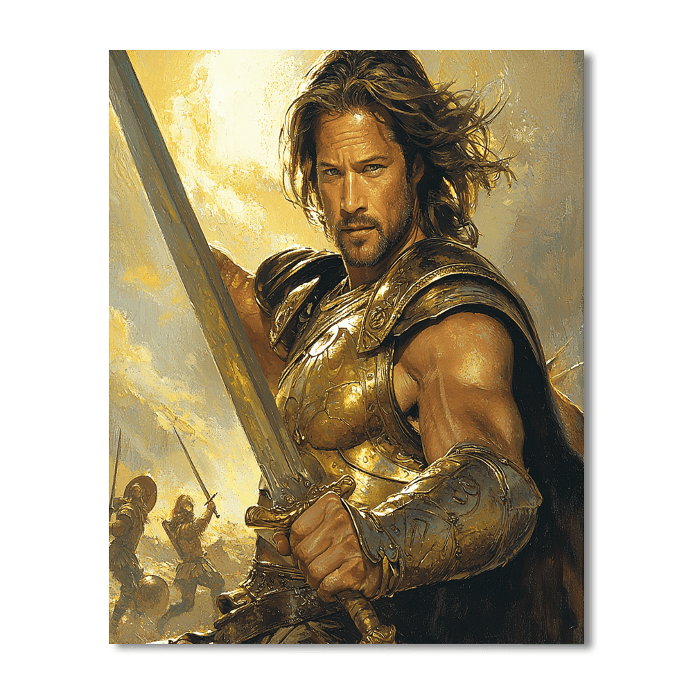 Brad Pitt: The Trailblazing Tapestry Of Troy Painting Number Kit
