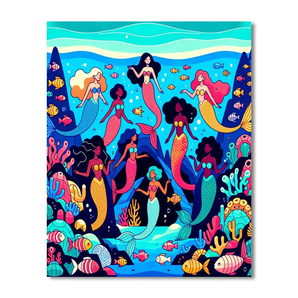 Mermaid's Ocean Discovery Paint By Number