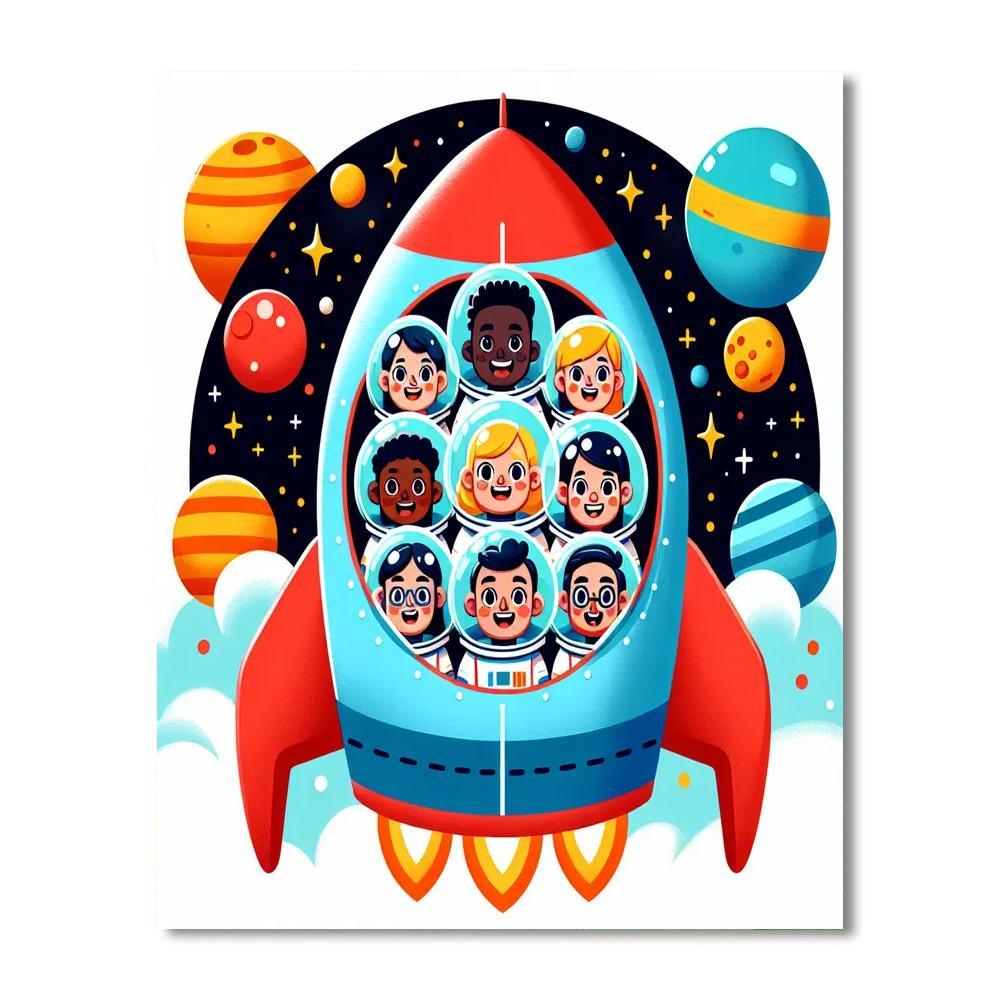 Rocket Ship Adventure Quest Paint By Numbers