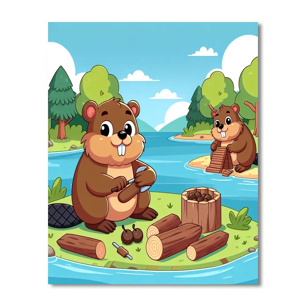 Busy Beaver Building Numbered Painting Kits