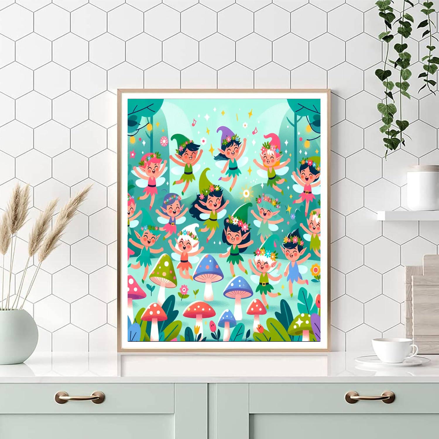 Playful Pixie Party Number Painting