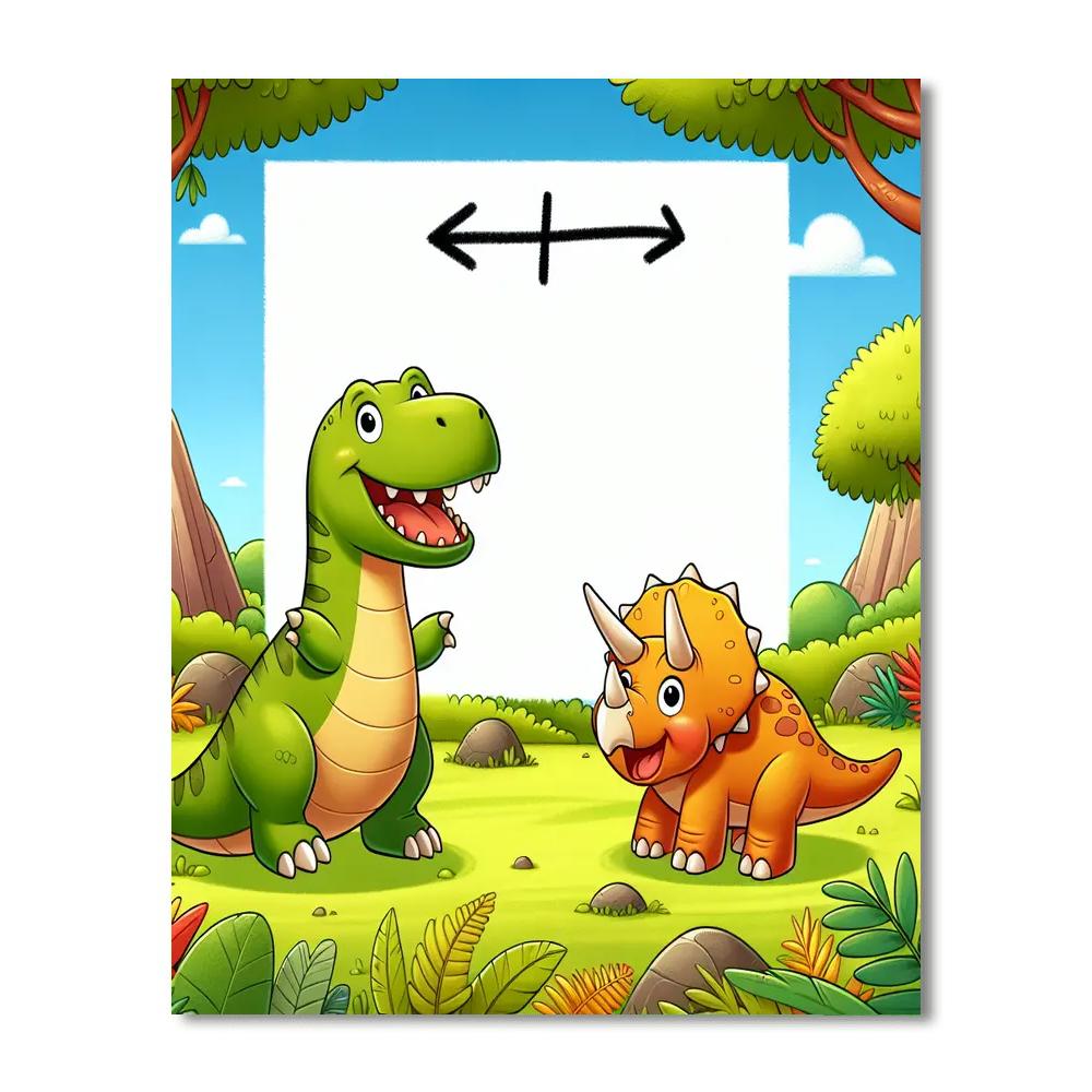 The Friendly Dinosaur Adventure DIY Paint By Numbers