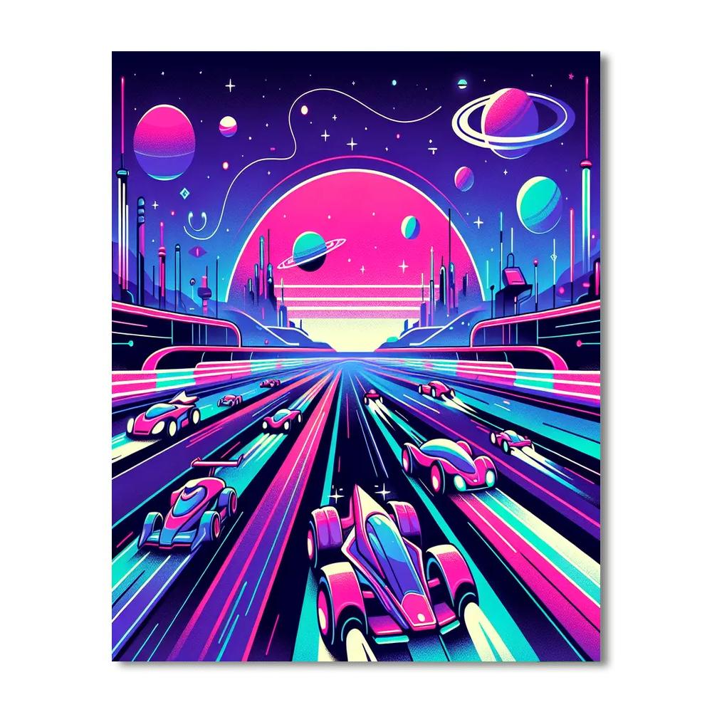 Galactic Race Track Paint By Color