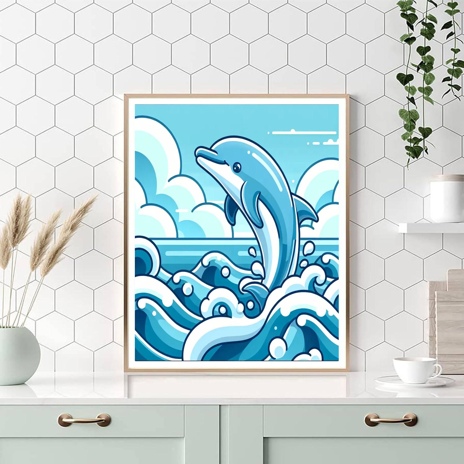 Mystic Dolphin Dive Painting By Numbers Kit