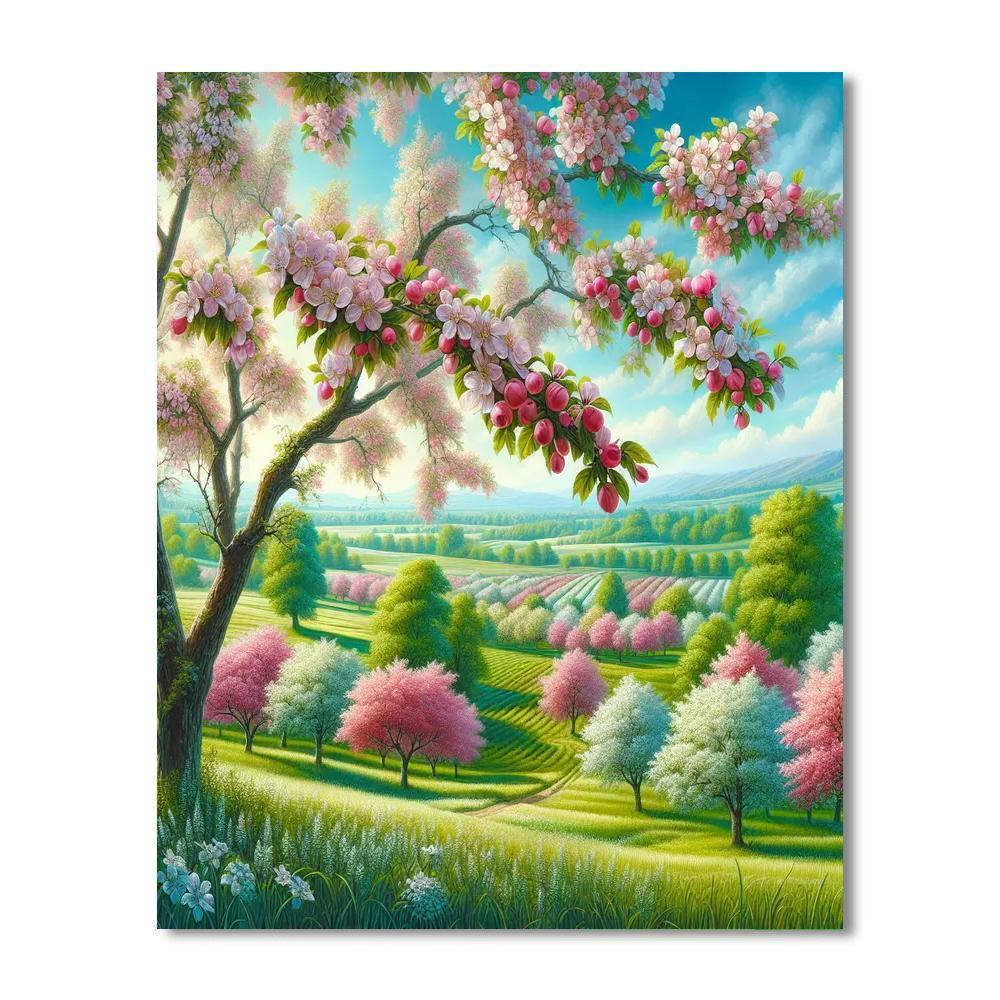 Blossoming Orchard Dream Paint By Number
