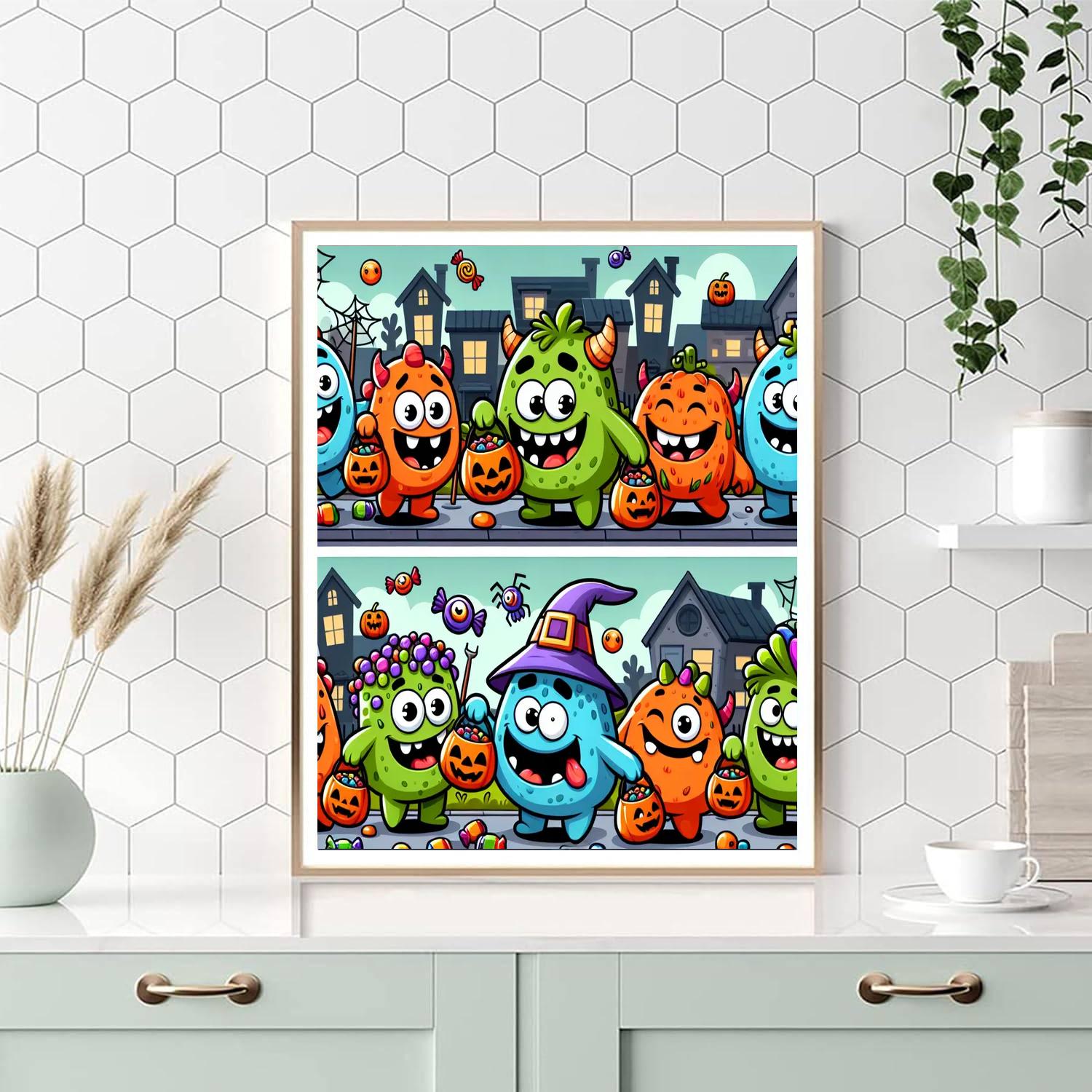 Jolly Halloween Monsters Numbered Painting Kits