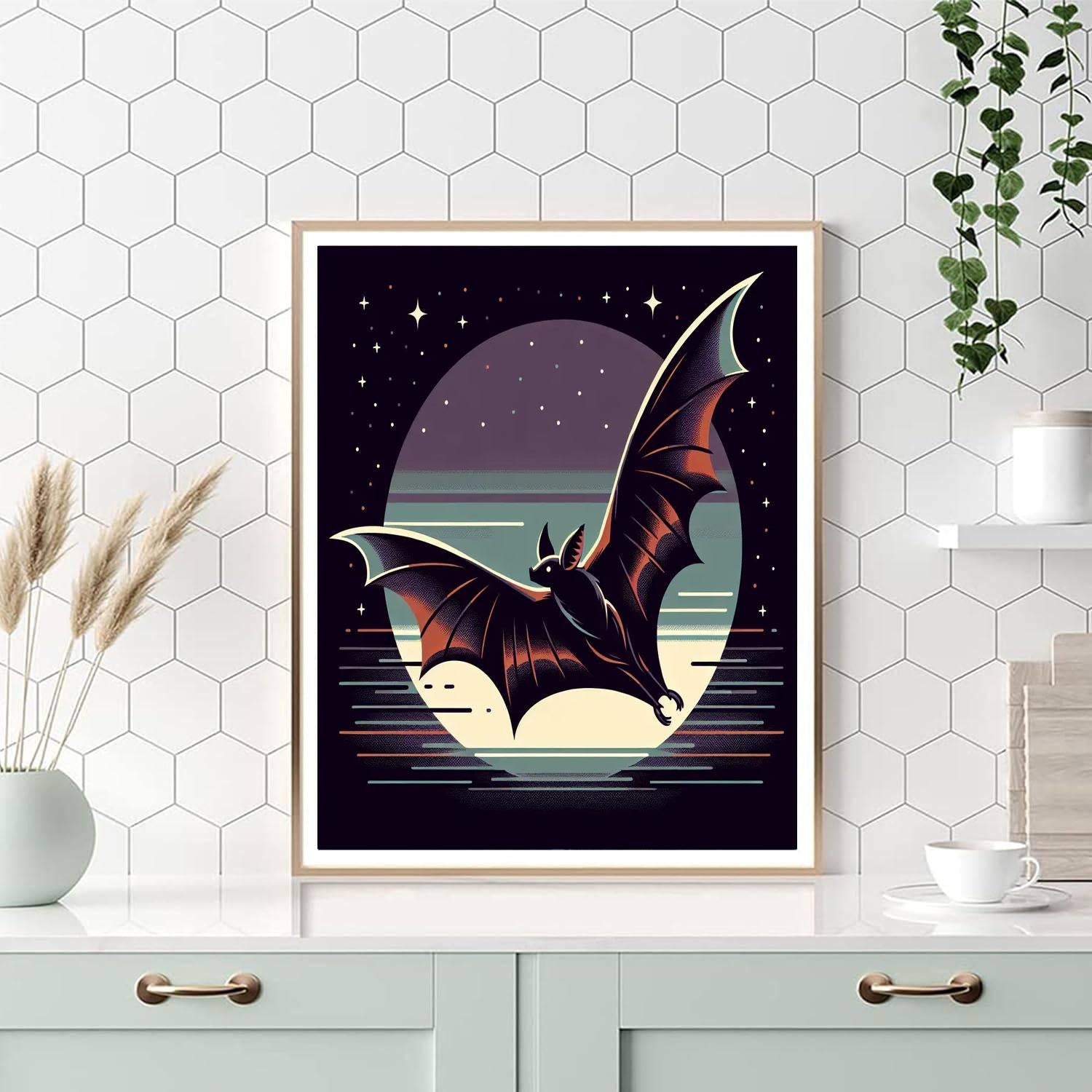Brisk Bat Paint By Numbers Art