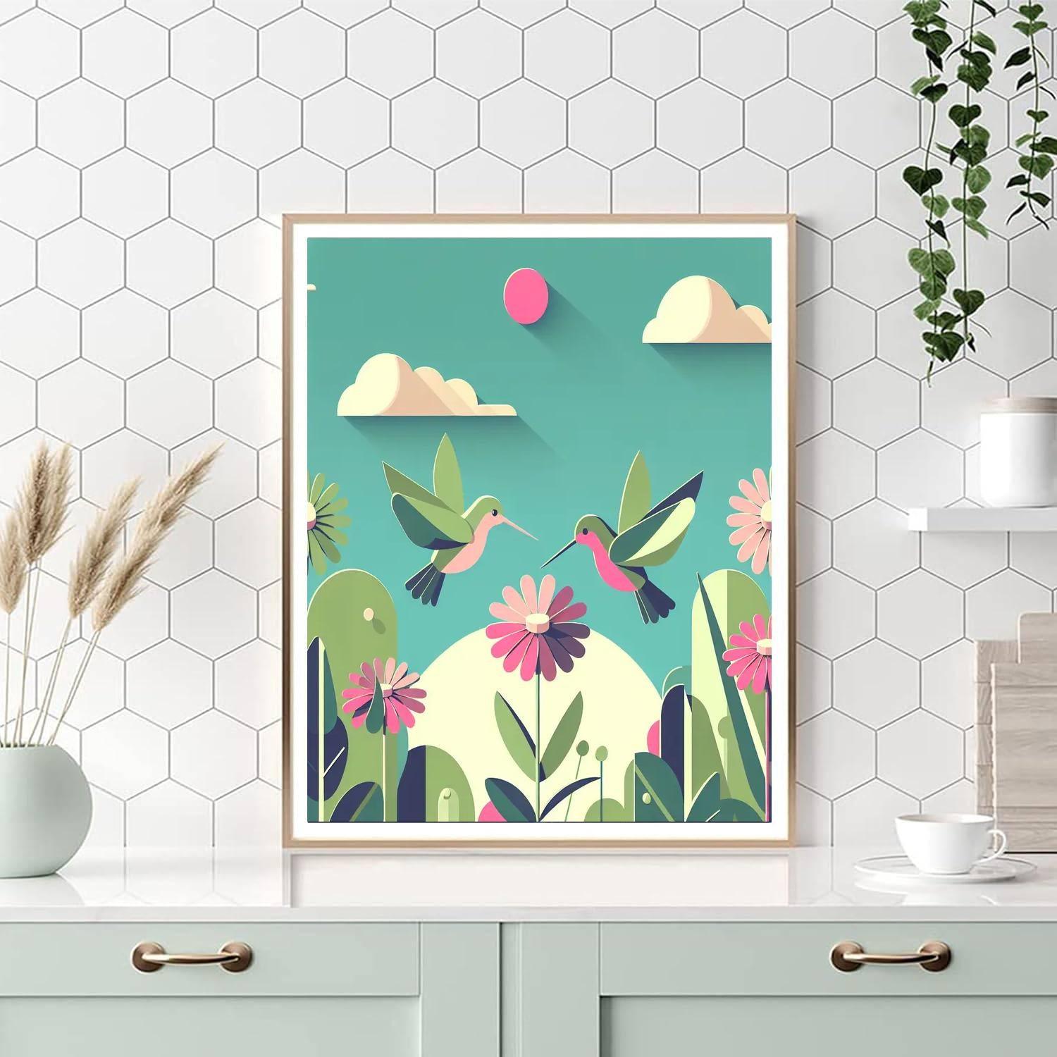 Harmonious Hummingbirds Paint By Numbers Art