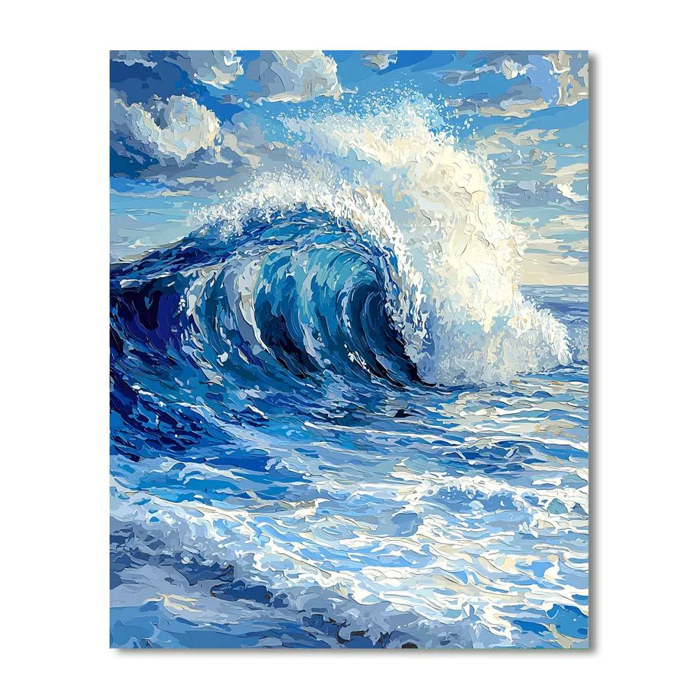 Michelangelo Inspired Sculpted Waves  Paint By Color