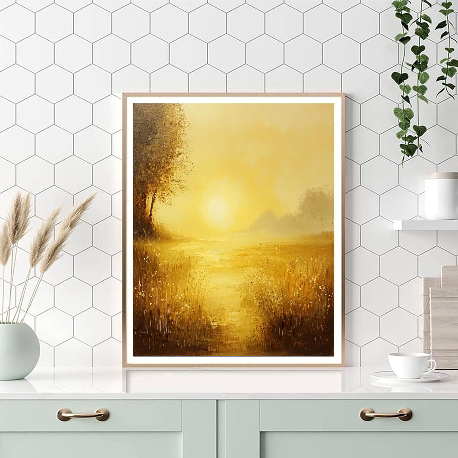 Edgar Degas Inspired Golden Morning Light  Painting Number Kit