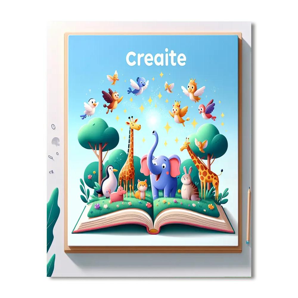 Safari Storybook Paint By Numbers Art