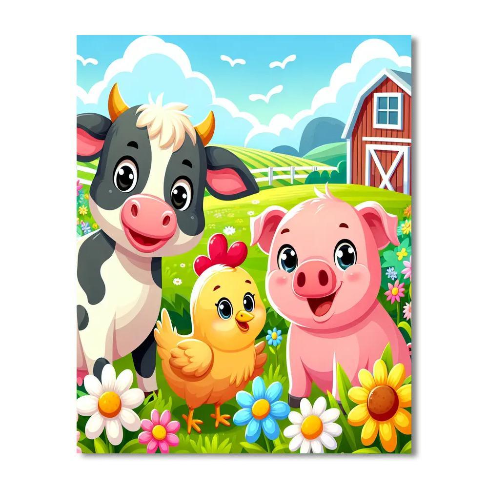 Animal Friends Farm Paint By Numbers Kits