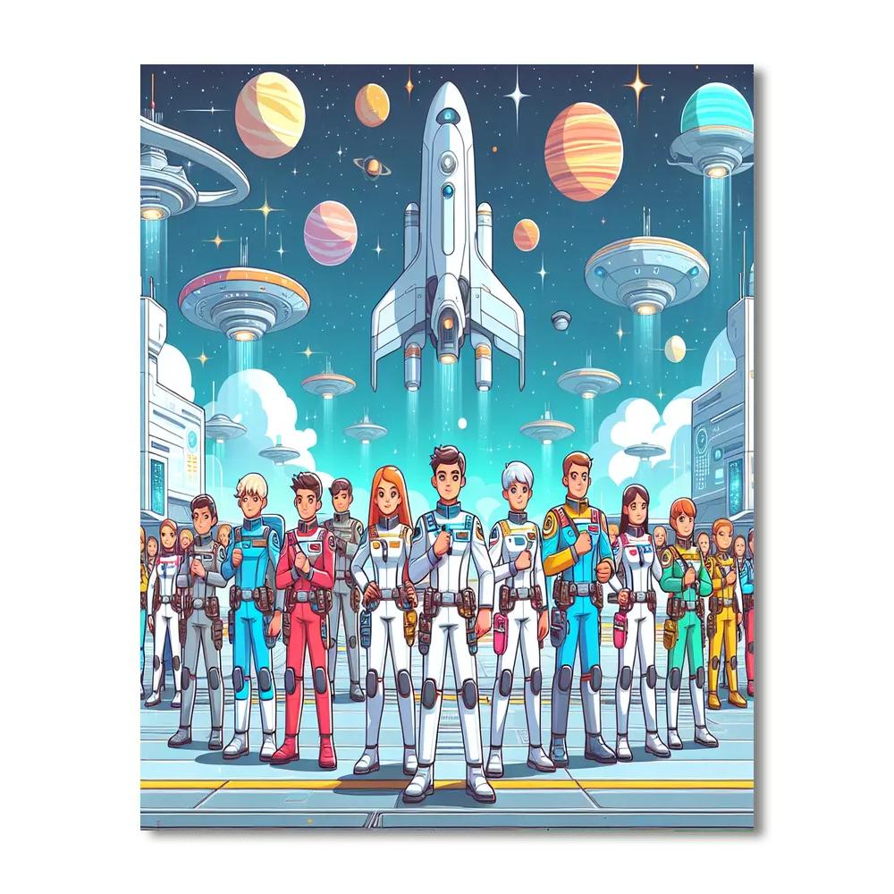 Space Guardian Academy DIY Paint By Numbers