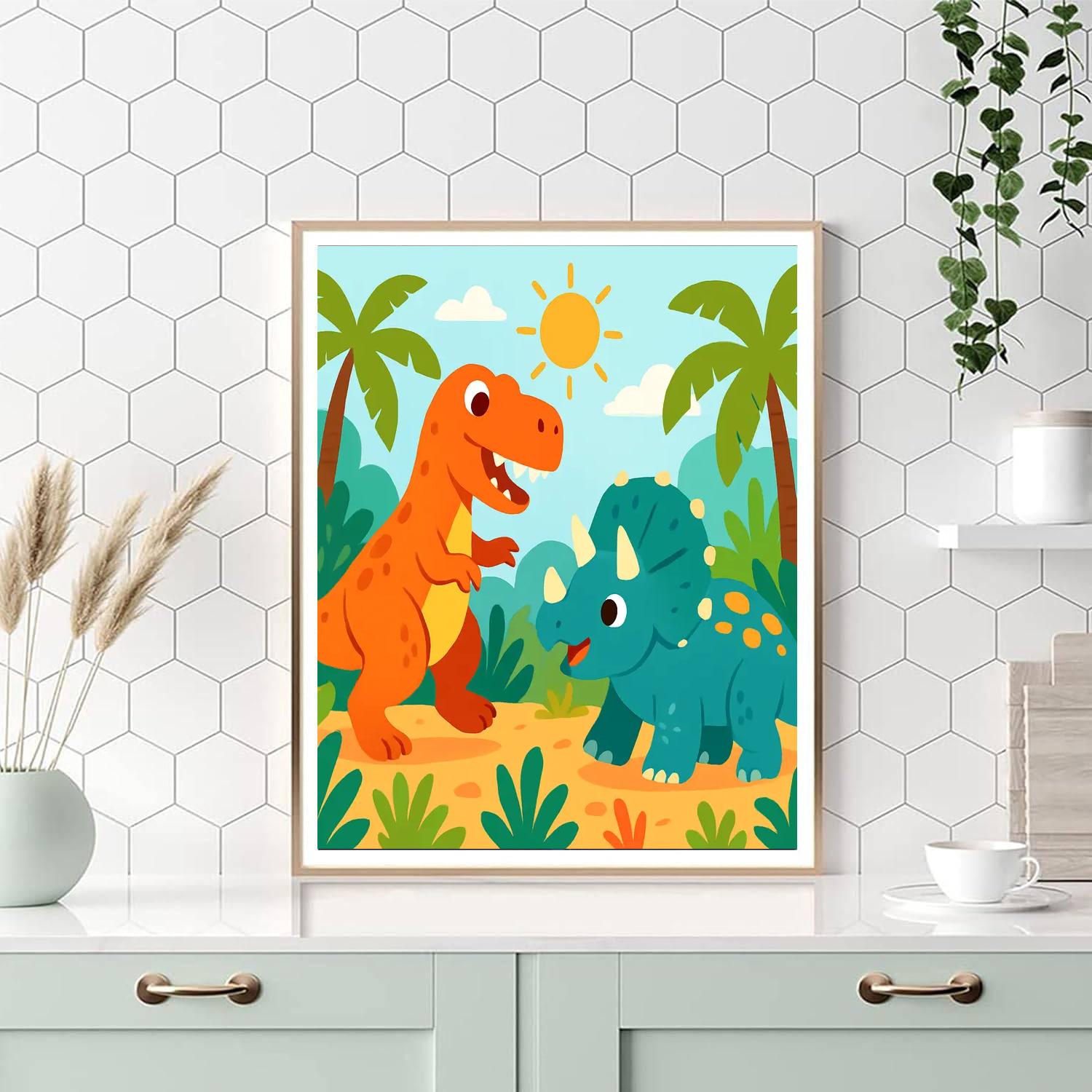 Adventurous Dino Day Paint By Numbers Kits