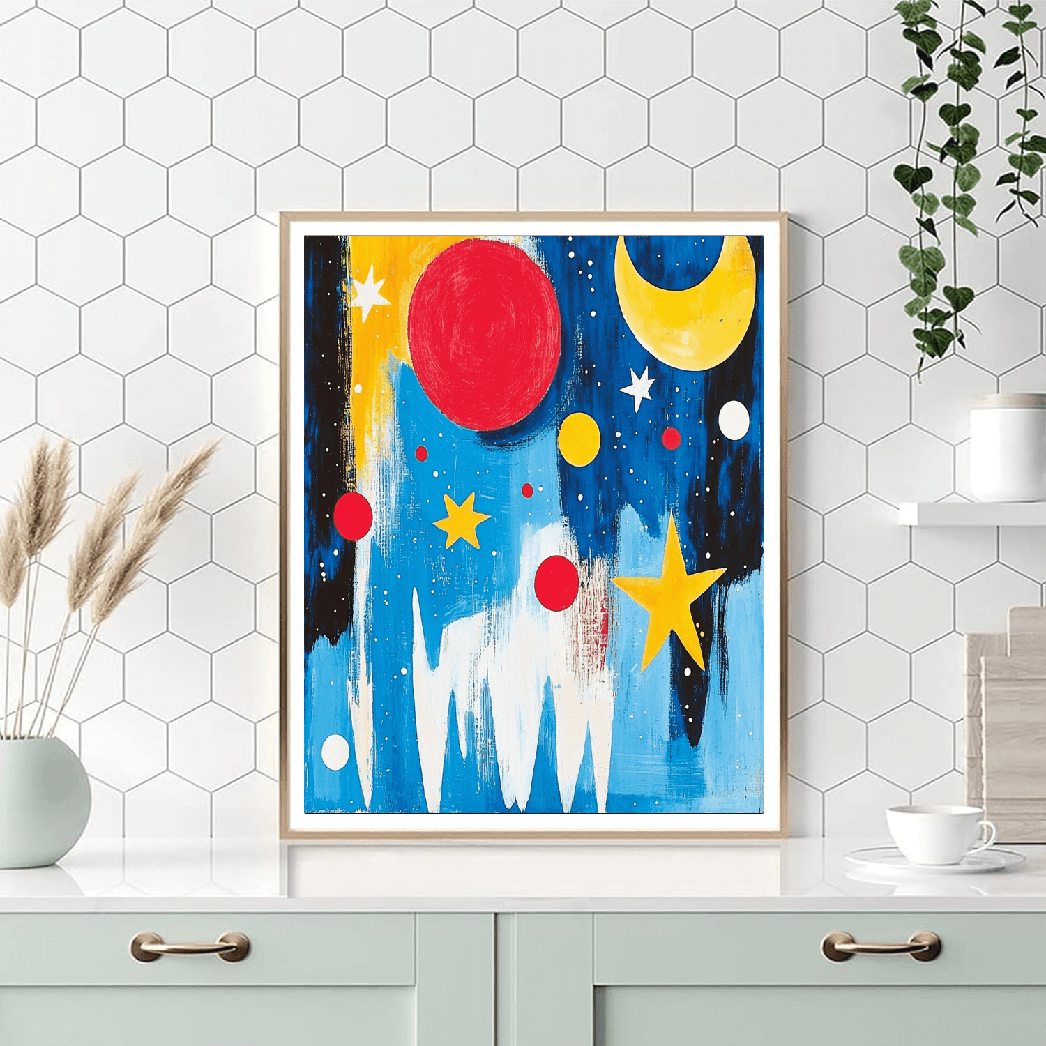 Joan Miró Inspired Mystic Space Odyssey  DIY Paint By Numbers