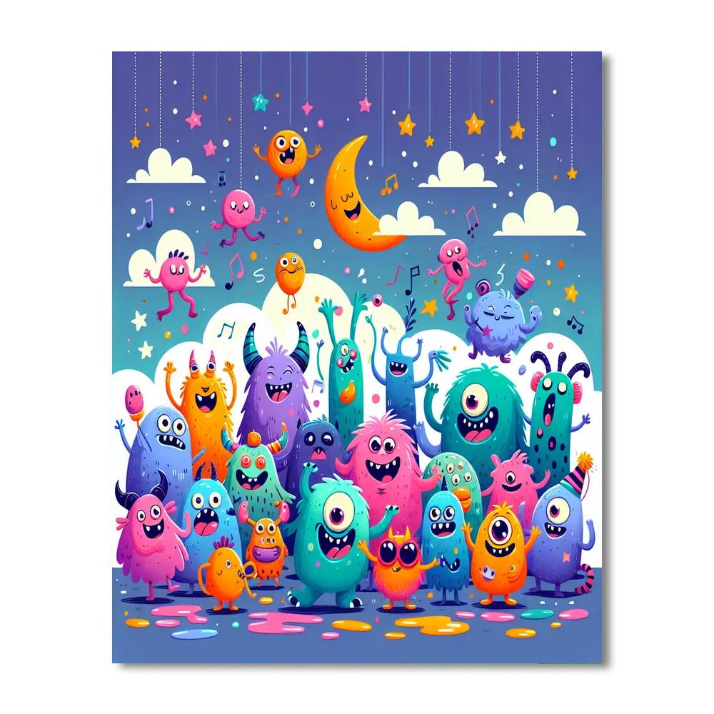 Monster Mashup Painting Number Kit