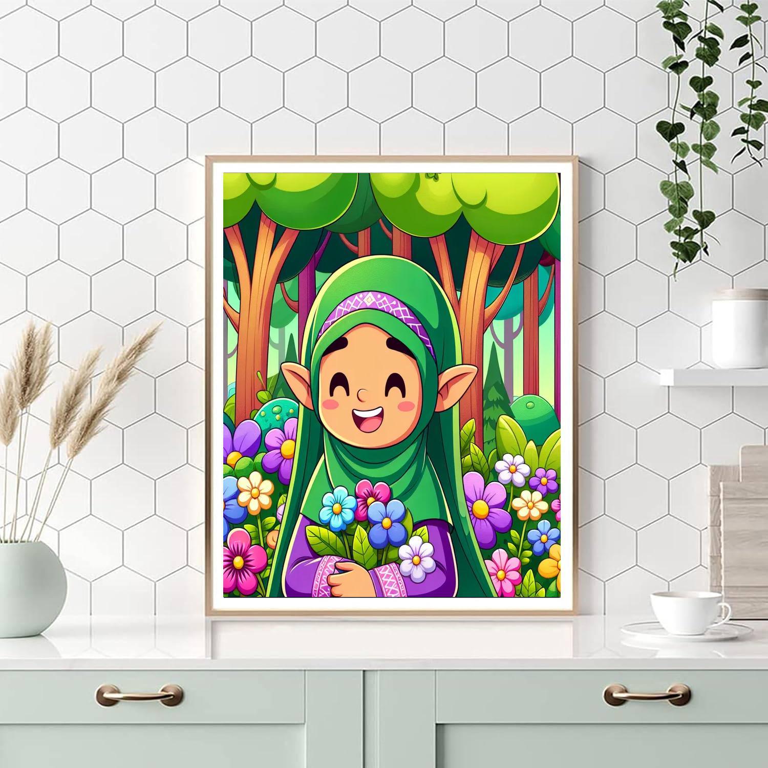 Caring Forest Elf DIY Paint By Numbers