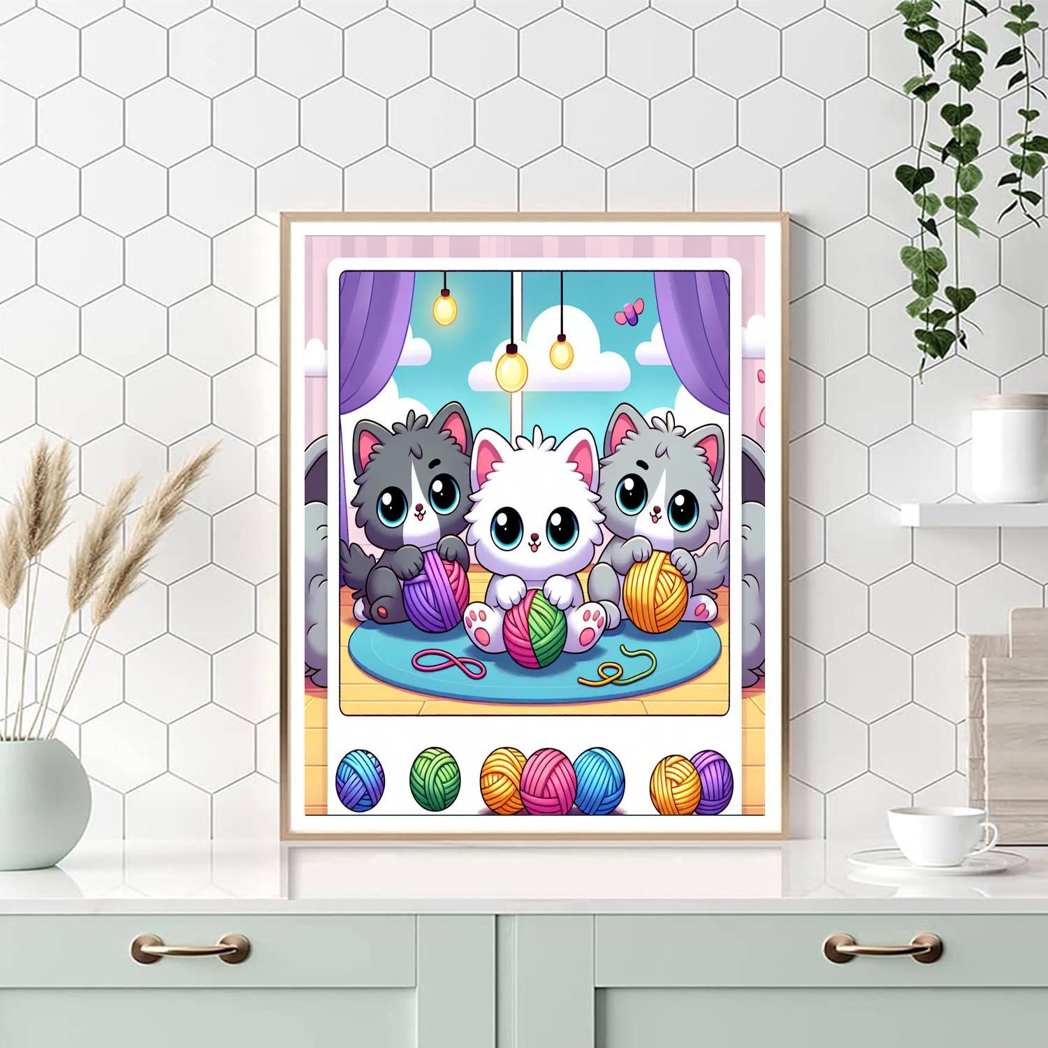 Cute Little Kittens Paint By Numbers Kits