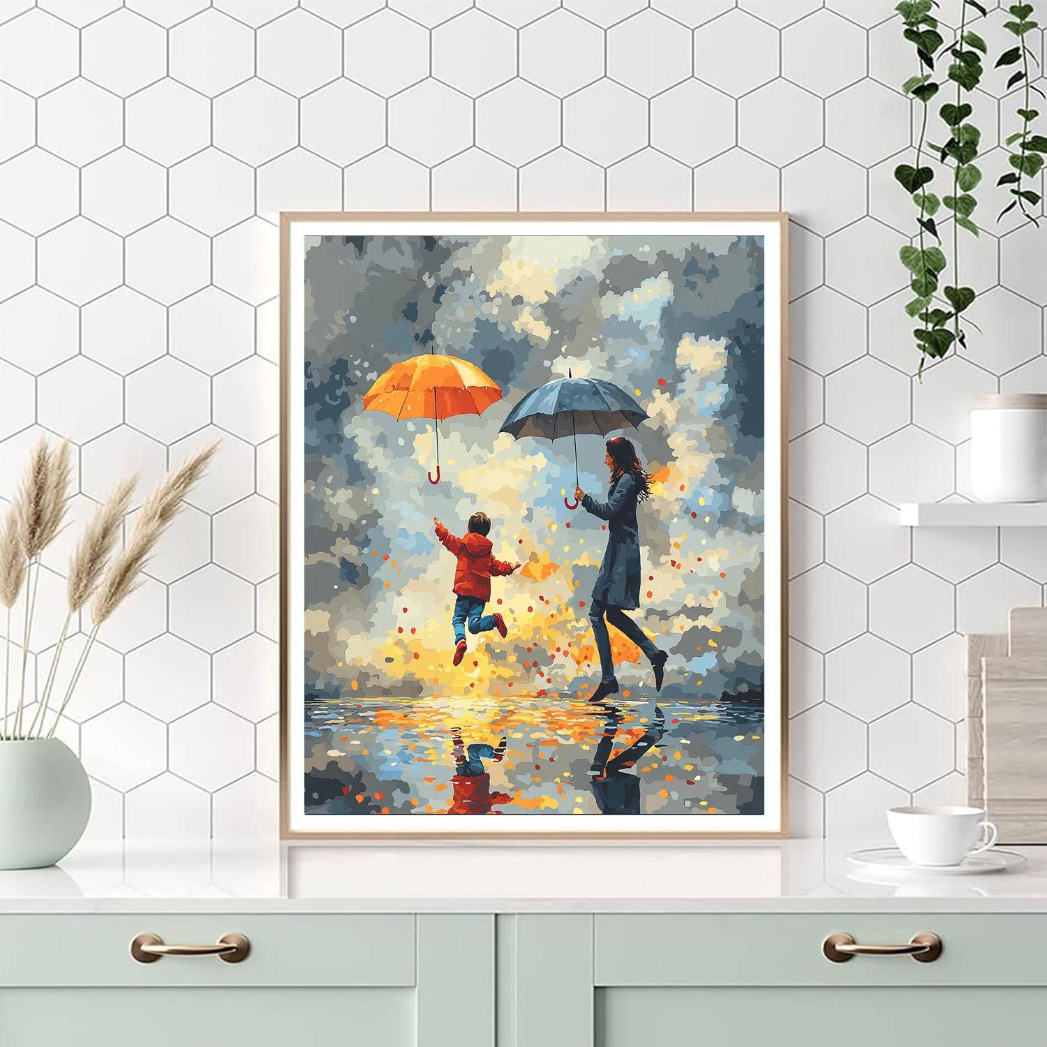 Splashing In Puddles Paint By Number