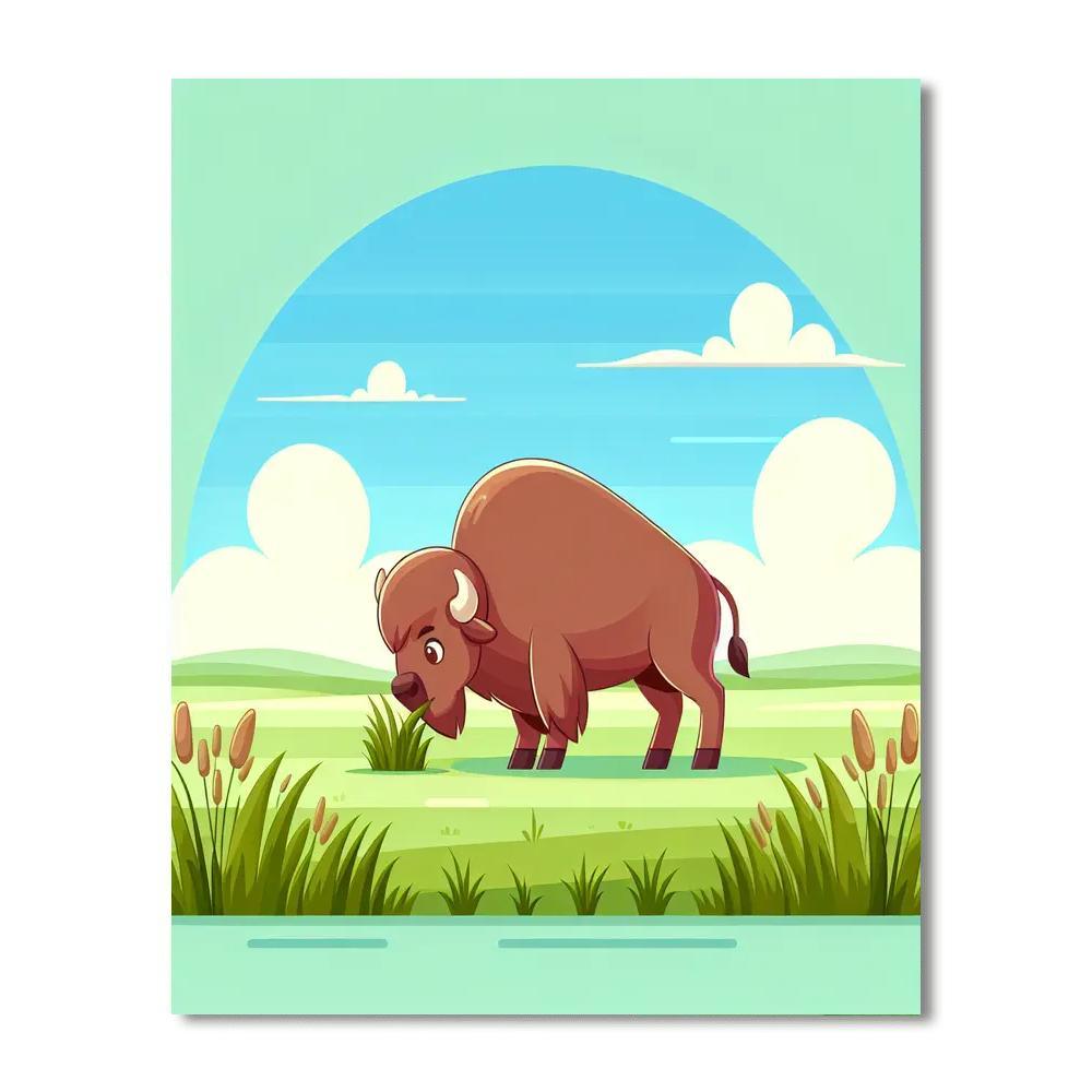 Brave Bison Roam Paint By Numbers Kits