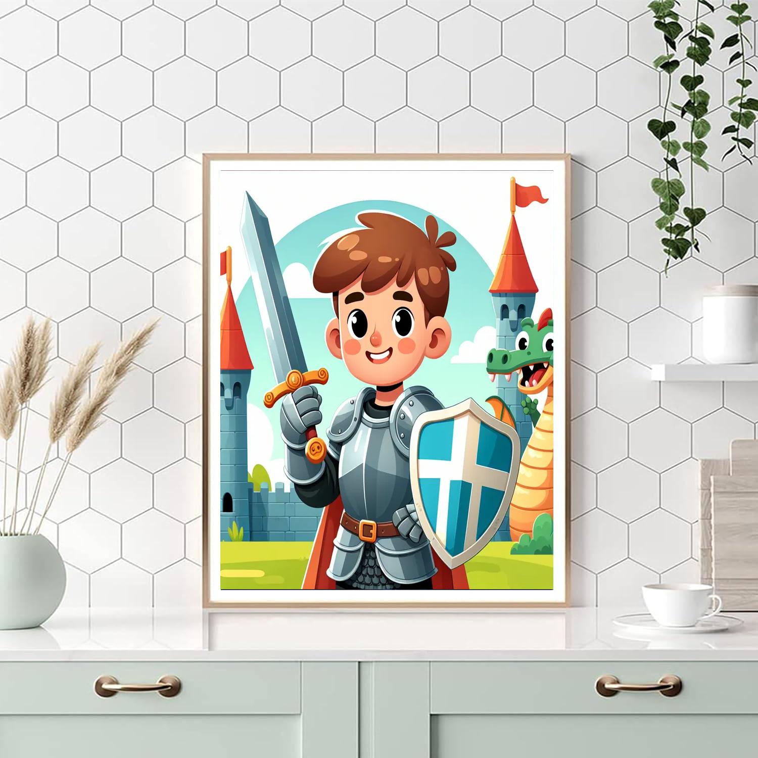 The Knight's Quest Number Painting