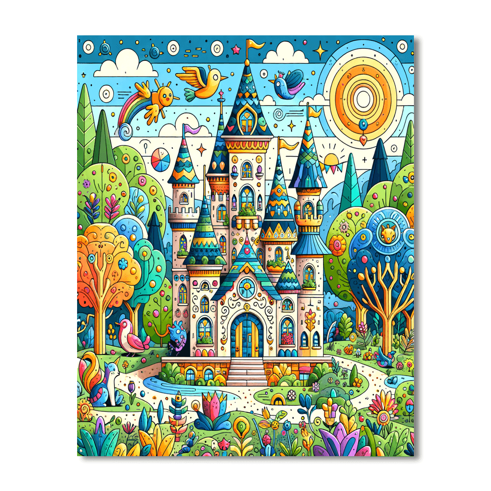 Enchanted Castle Grounds Paint By Numbers Kits