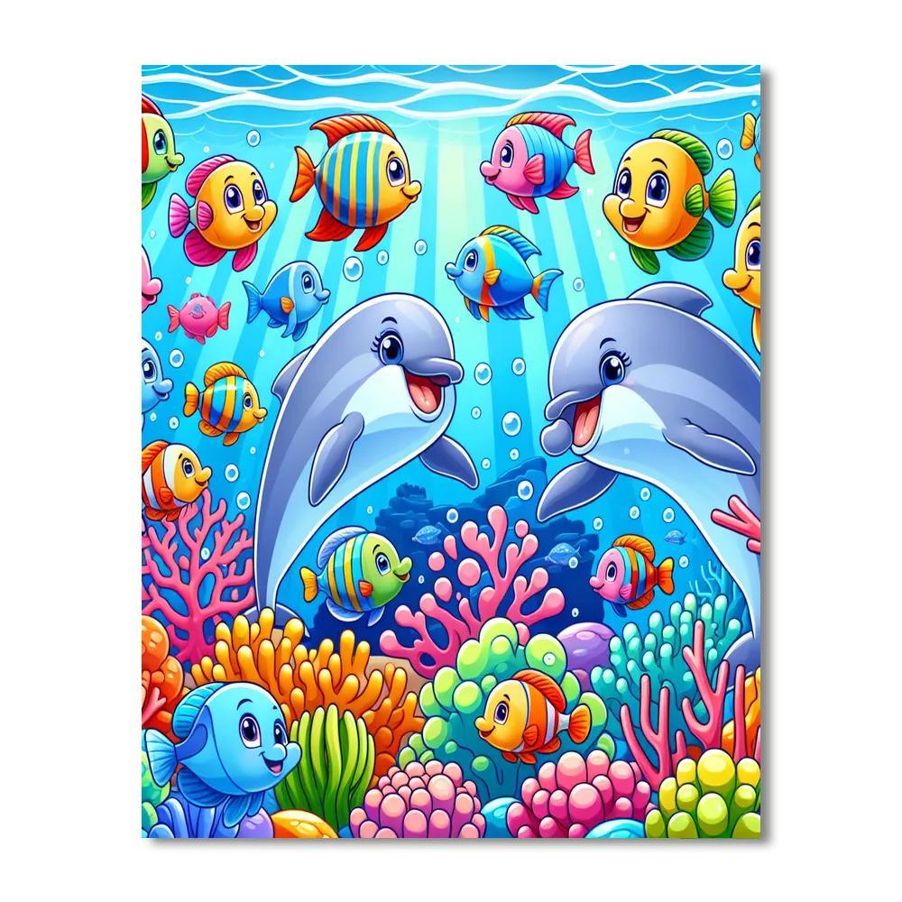 Vibrant Ocean Quest Number Painting