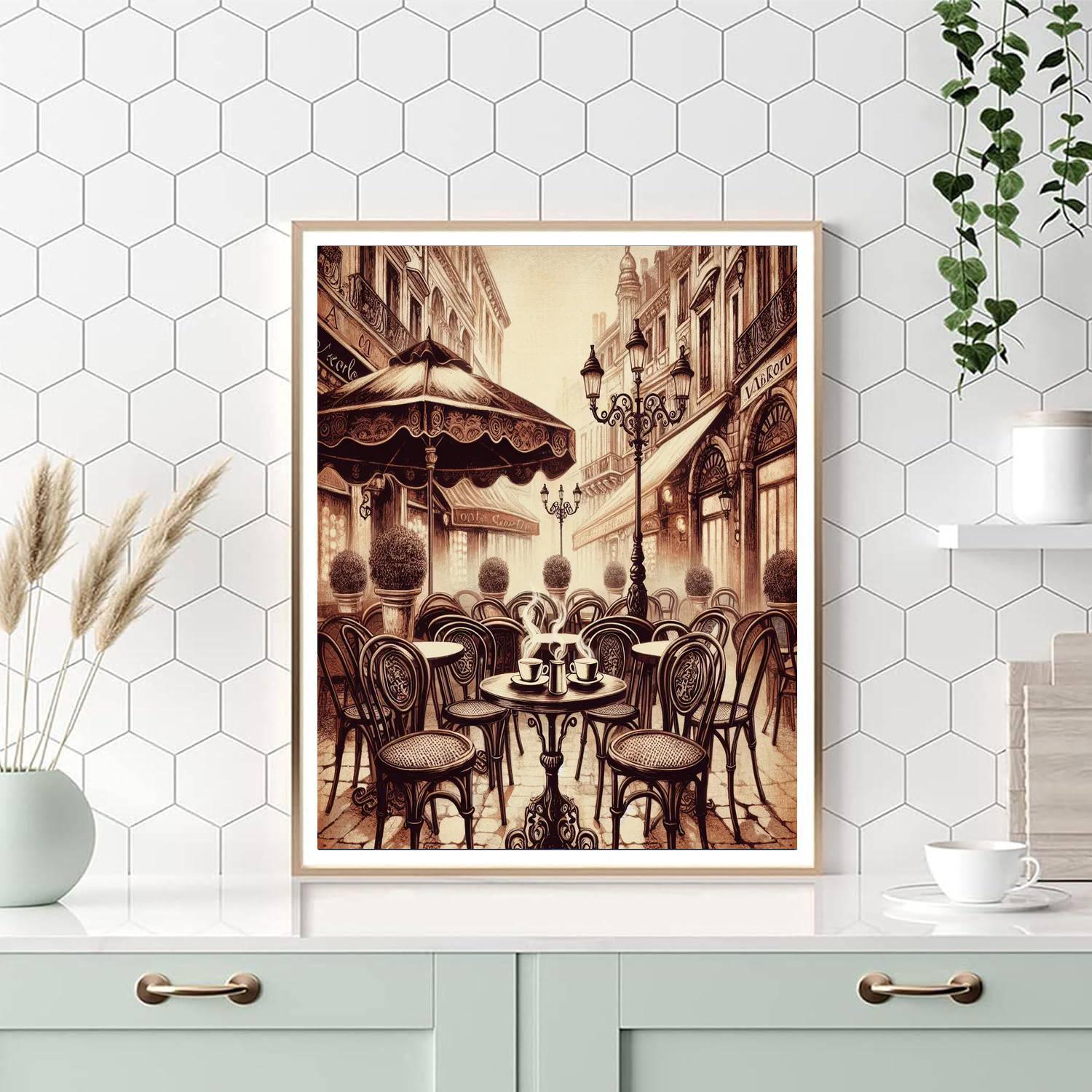 Charming Vintage Café Paint By Number