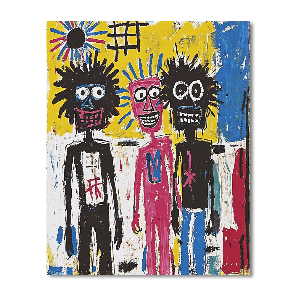 Basquiat Inspired Friends And Memories  Numbered Painting Kits