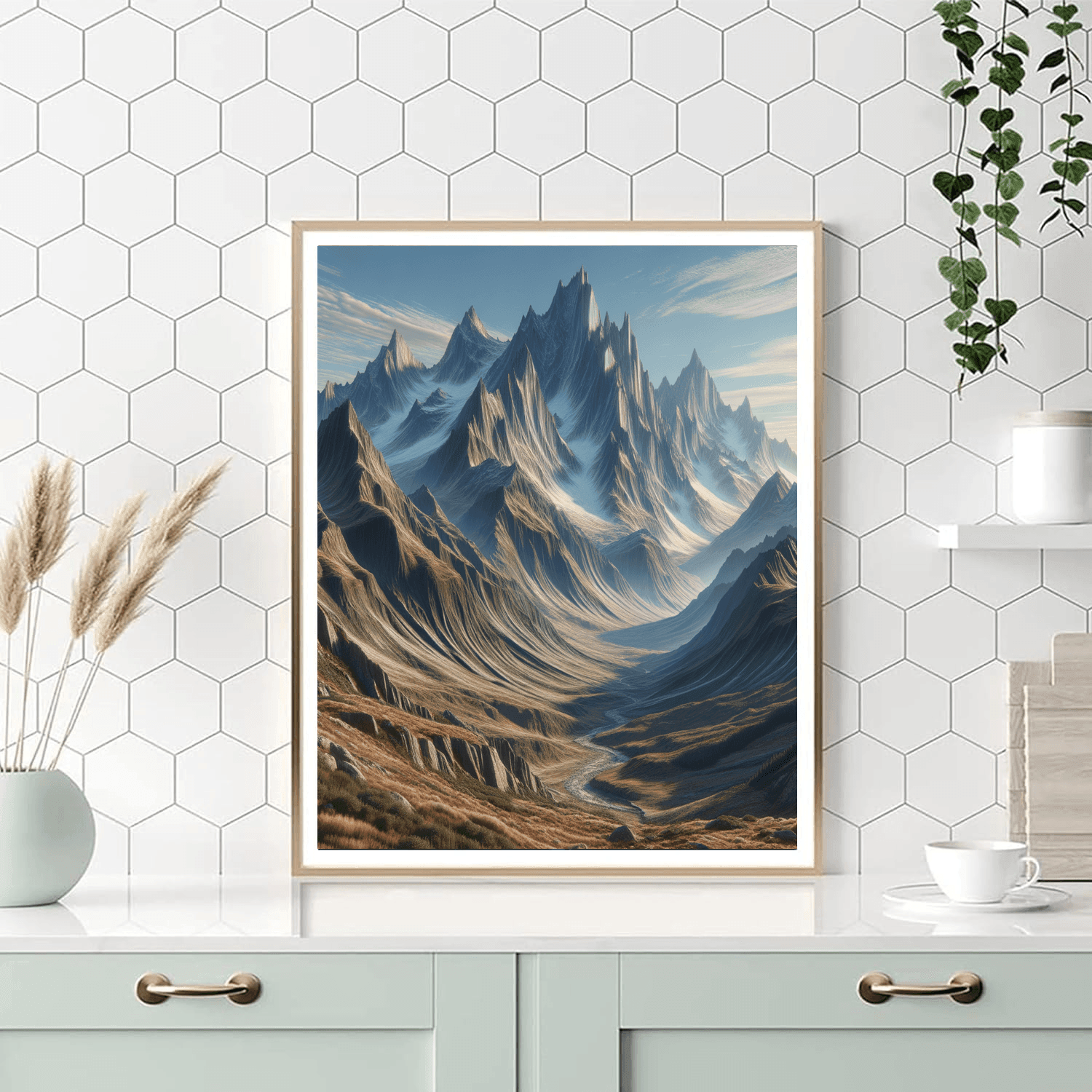 Whispering Mountain Peaks Paint By Numbers Art