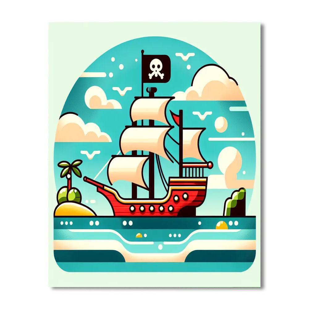 Seaside Pirate Quest Paint By Color