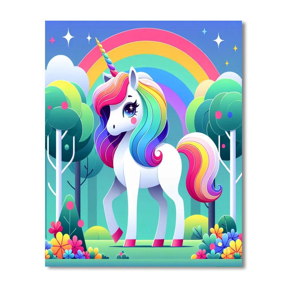 Enchanted Forest Unicorn DIY Paint By Numbers