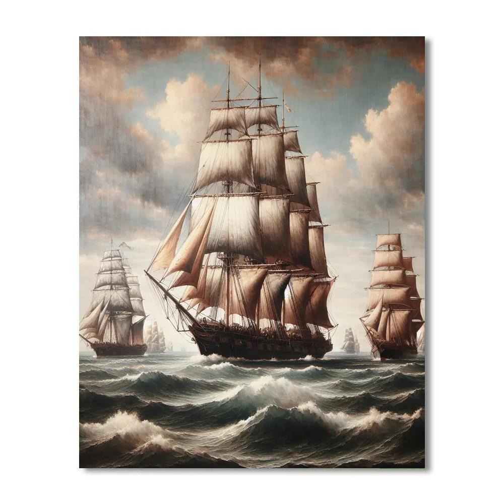 Historic Nautical Expedition Paint By Numbers Art