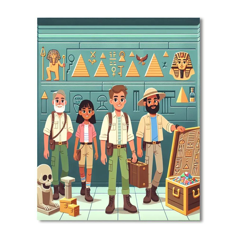 Mysterious Pyramid Expedition Numbered Painting Kits