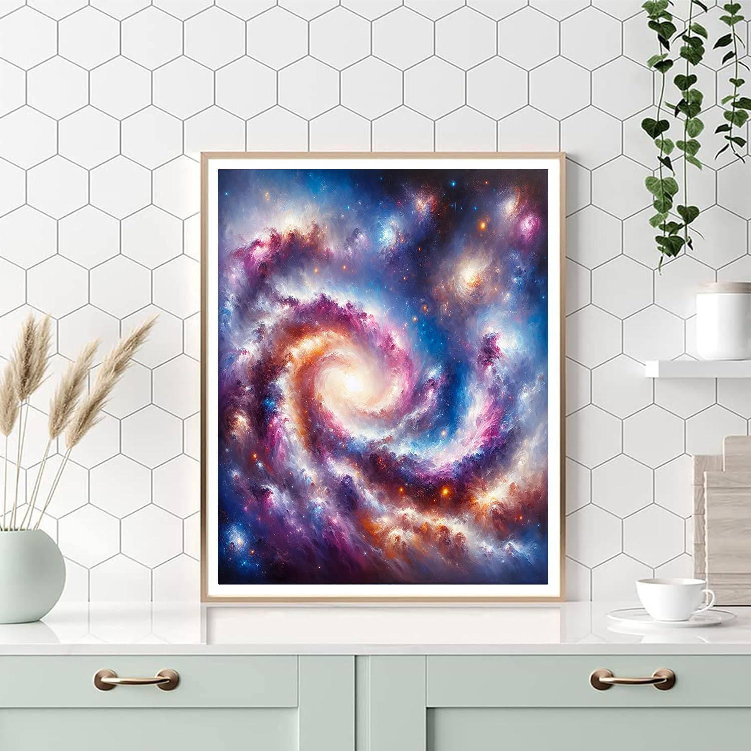 Artistic Galaxy Exploration Painting Number Kit