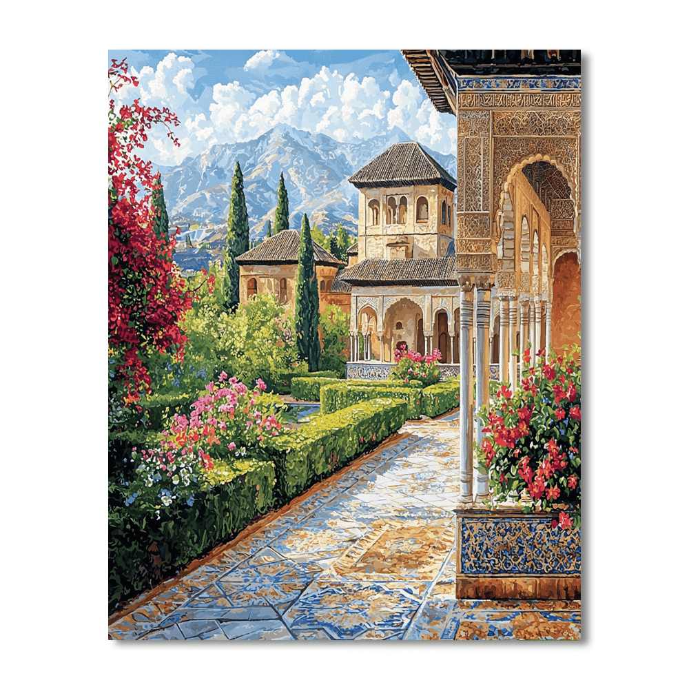 The Alhambra - Spain Painting By Numbers Kit