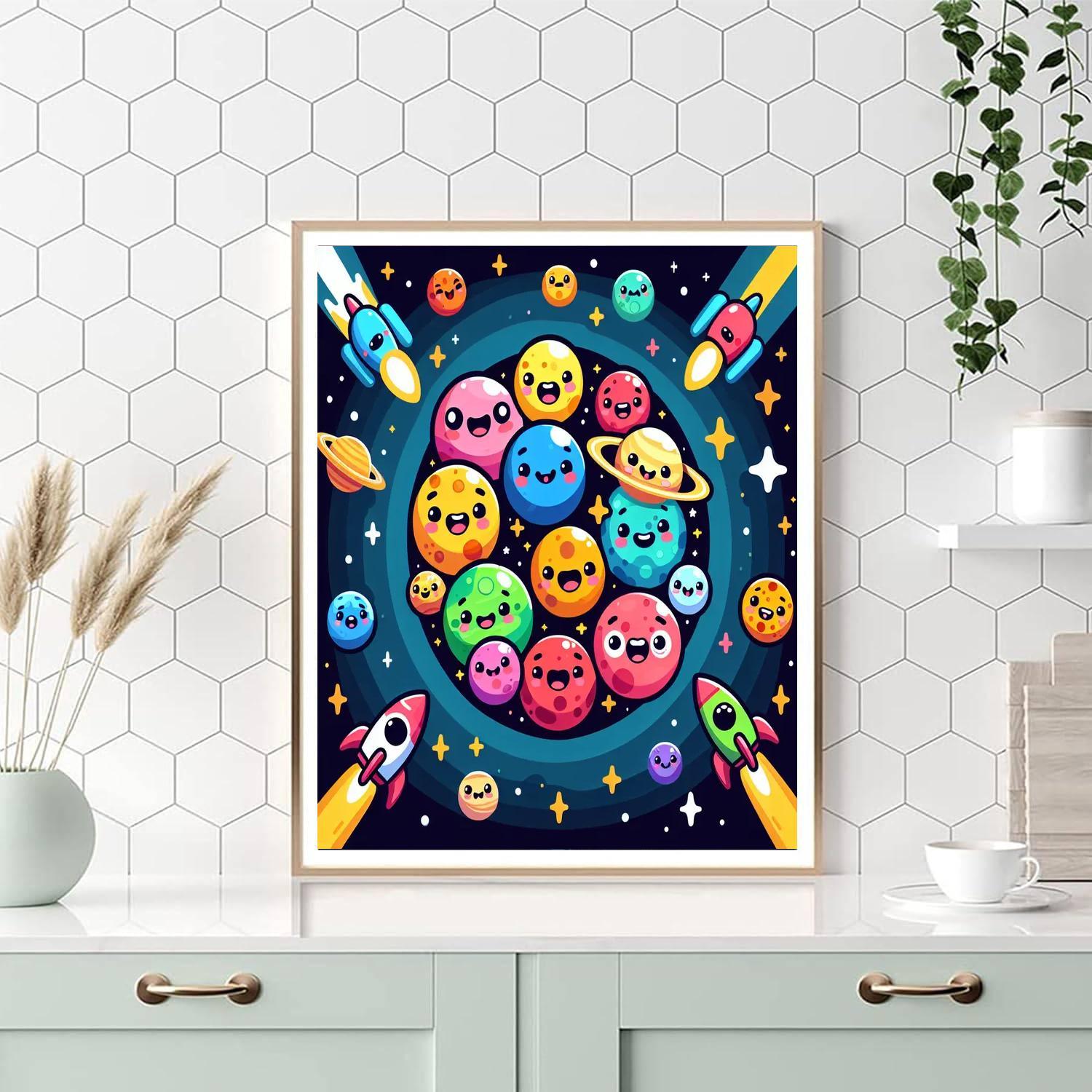 Charming Cosmos Number Painting