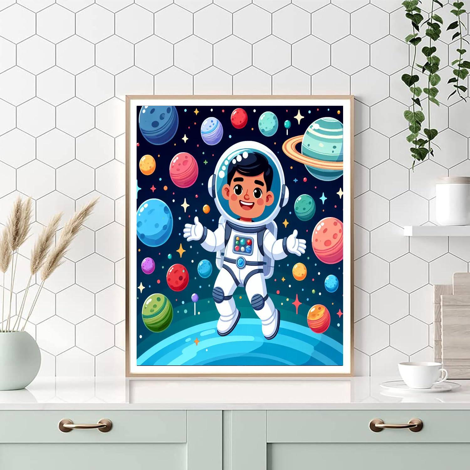 Friendly Astronaut Adventure Paint By Color