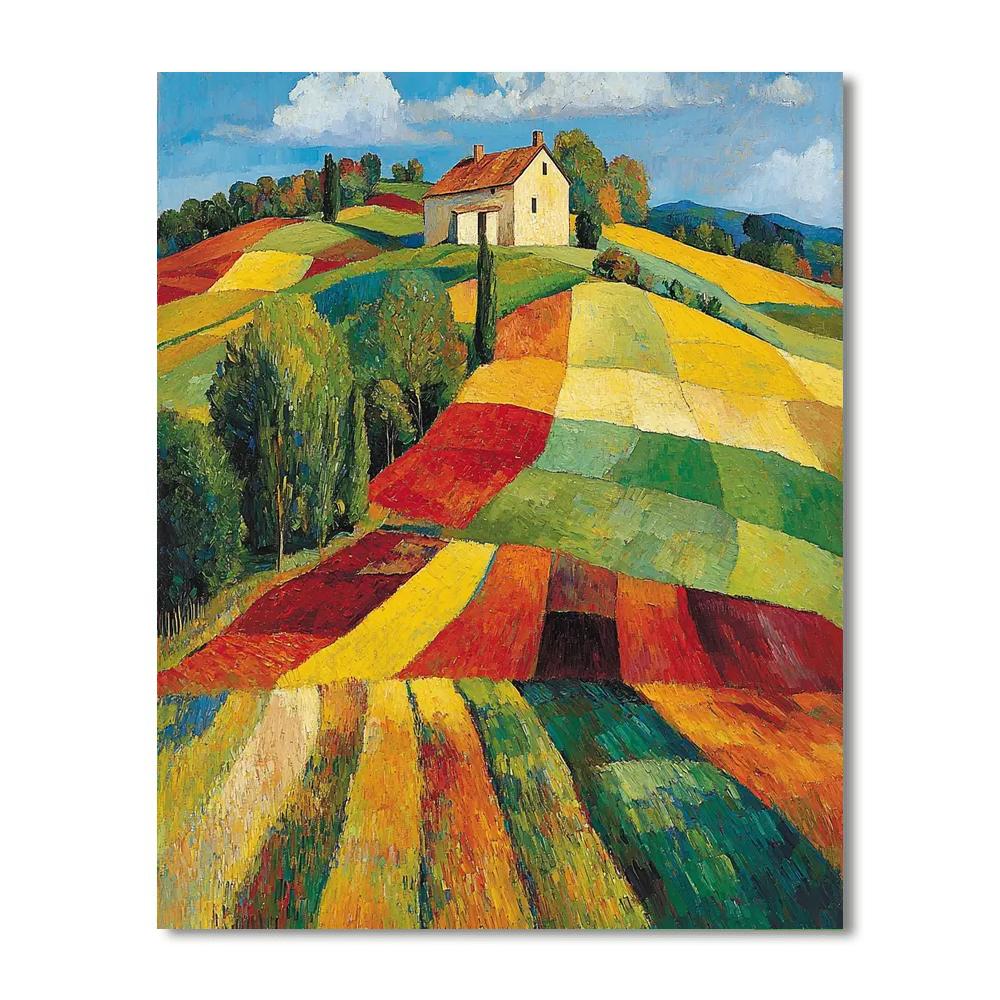 Paul Cézanne Inspired Chromatic Fields  Paint By Numbers Kits