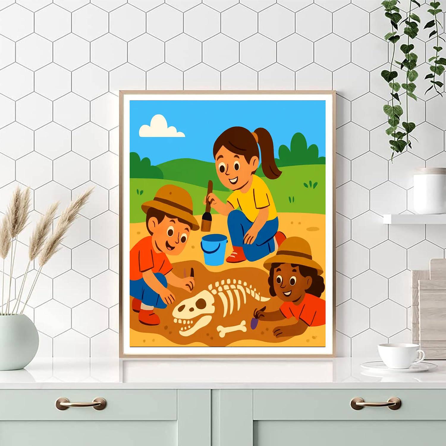 Fossil Dig Paint By Numbers Kits