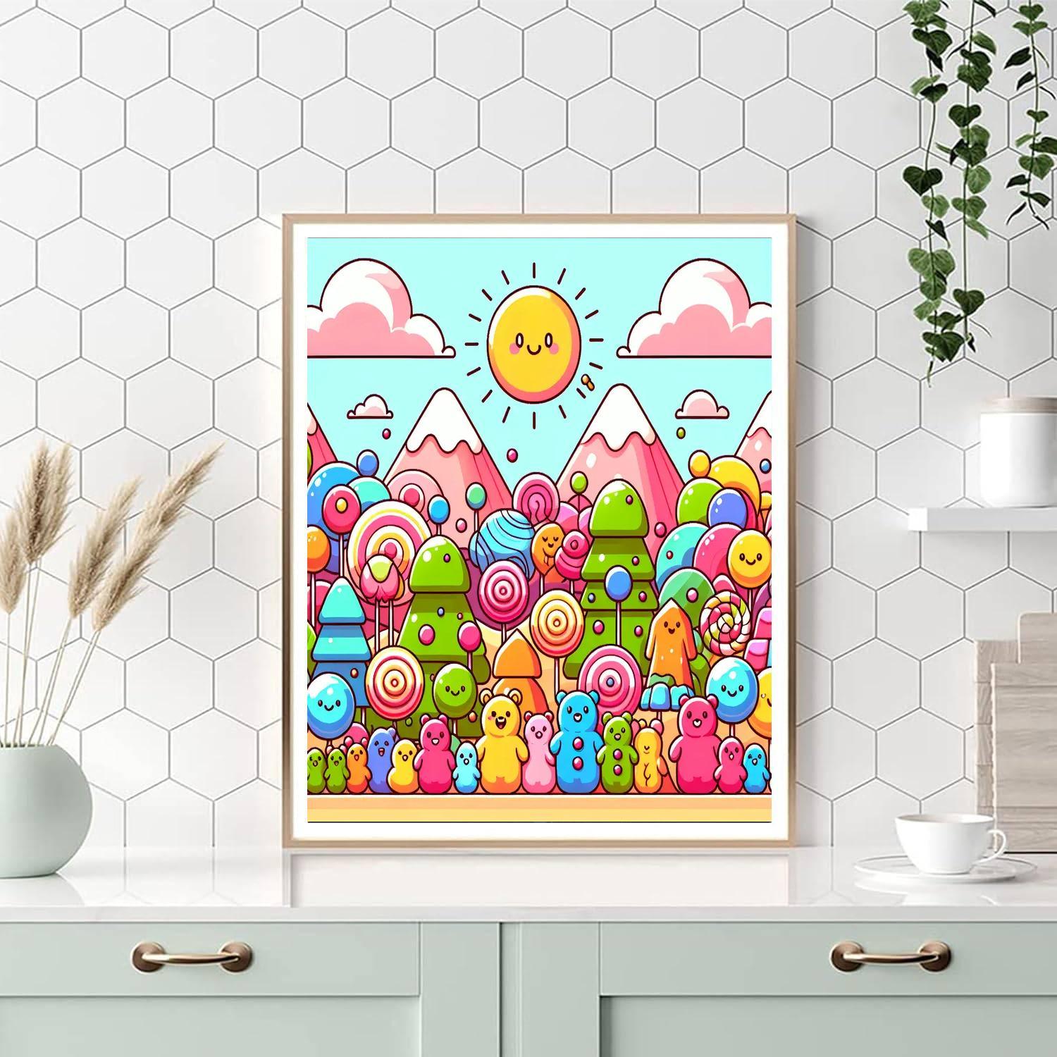 Playful Candyland Adventure Number Painting