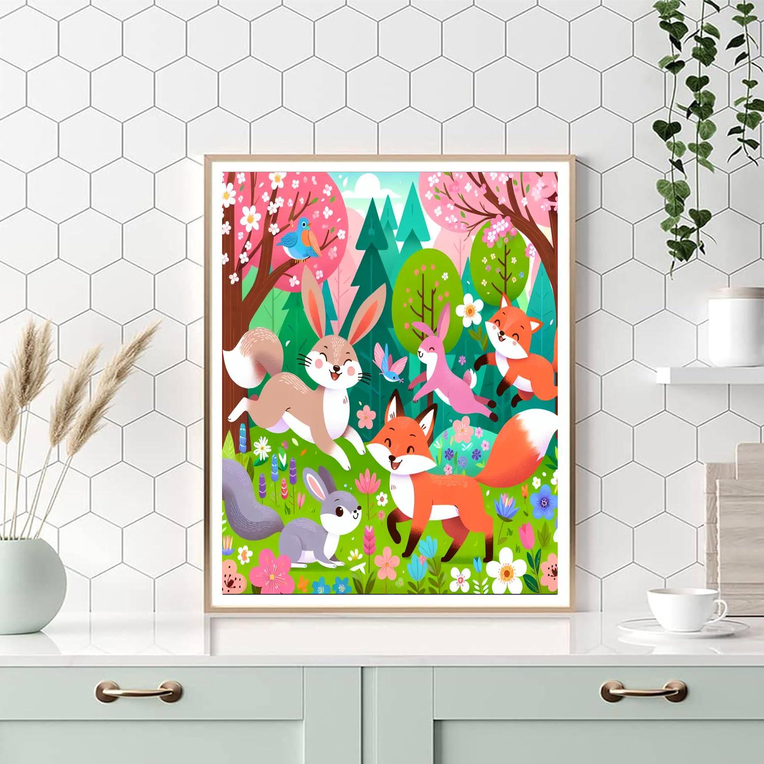 Springtime Woodland Whirl Paint By Color