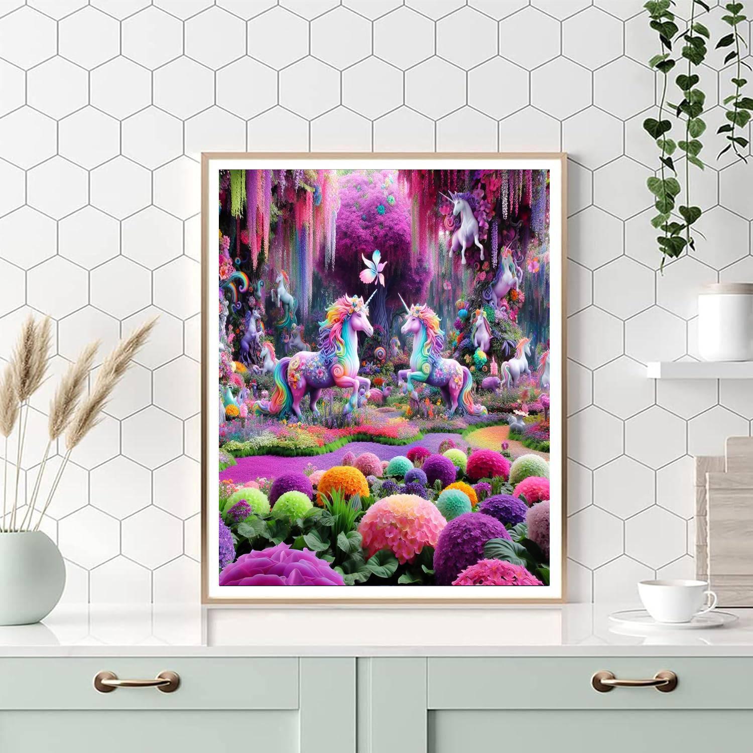 Fairy Tale Unicorn Garden DIY Paint By Numbers