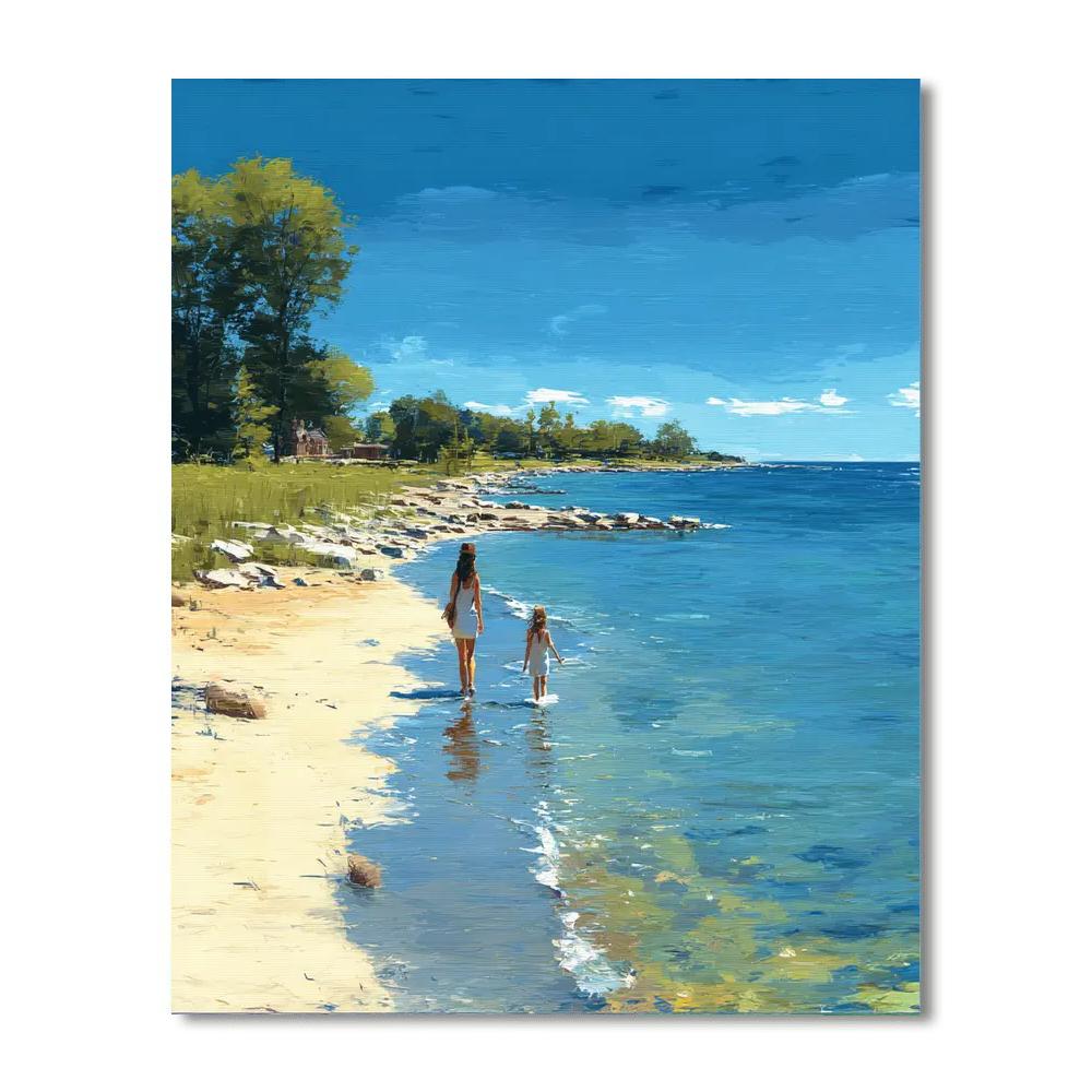 Cherished Memories By The Sea Painting Number Kit
