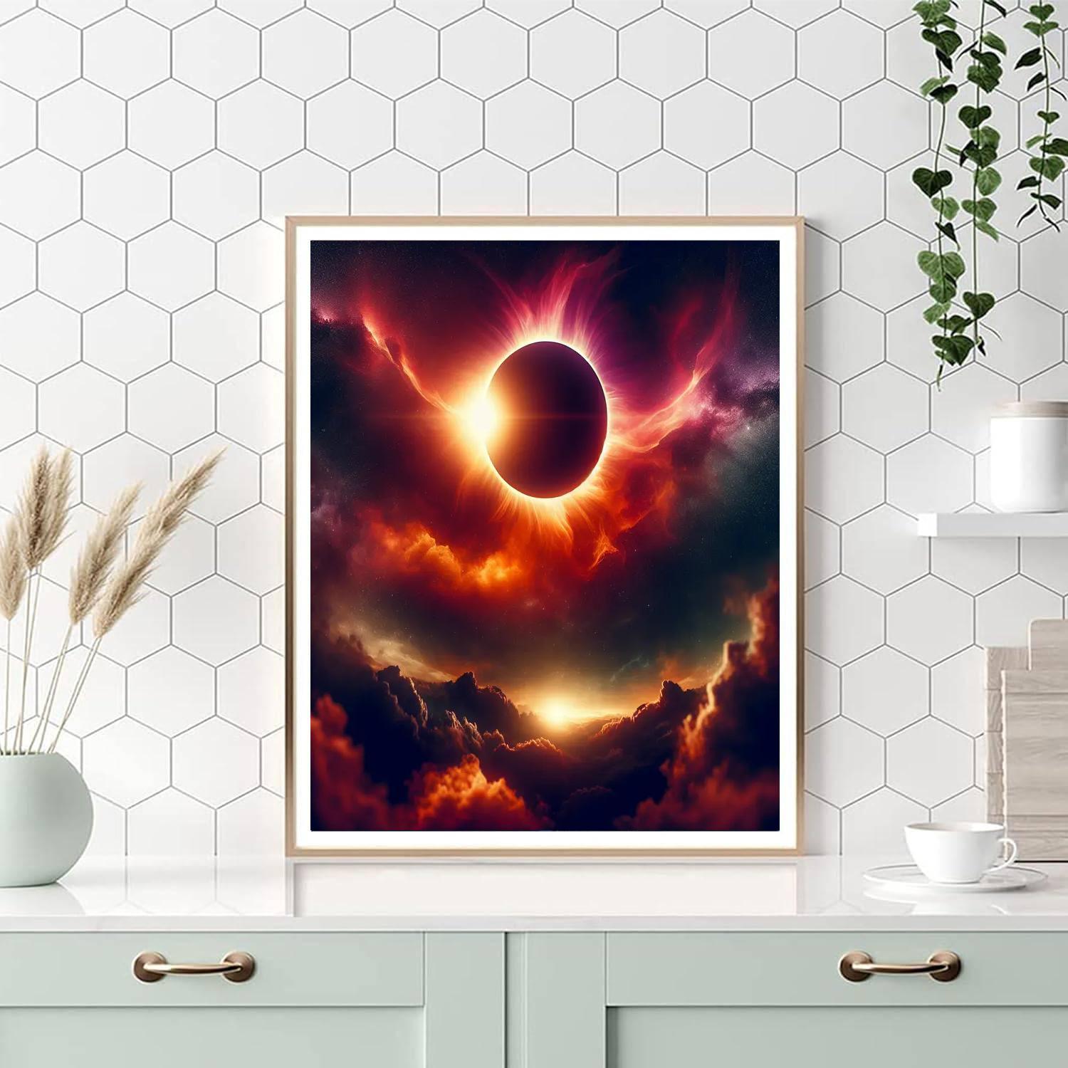 Celestial Eclipse Painting Number Kit