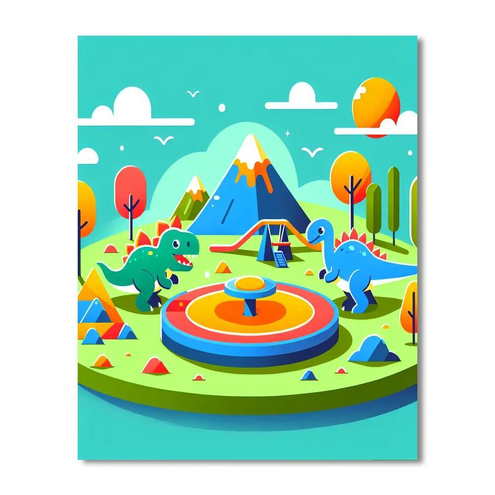 Dino Playground Adventure Paint By Number