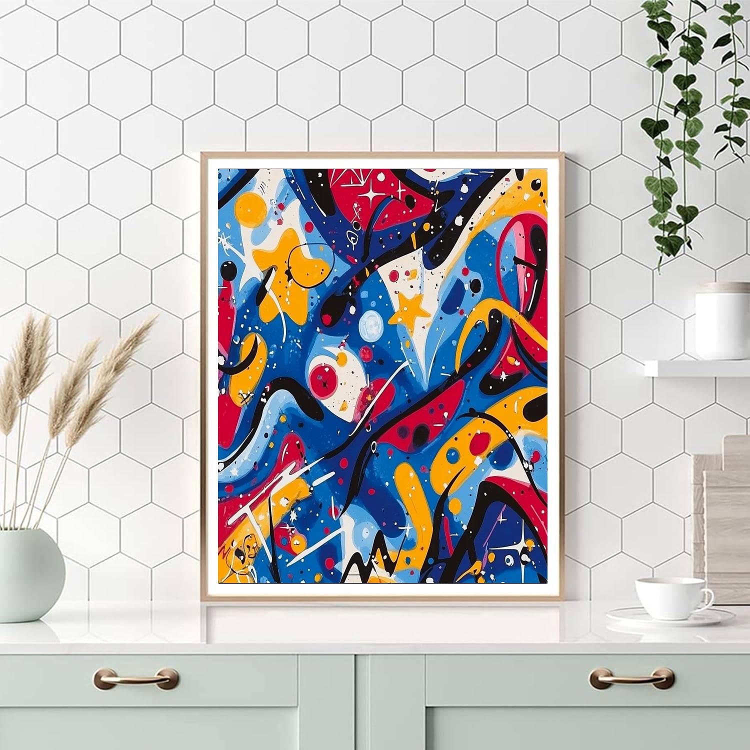 Joan Miró Inspired Surreal Universe  Painting By Numbers Kit