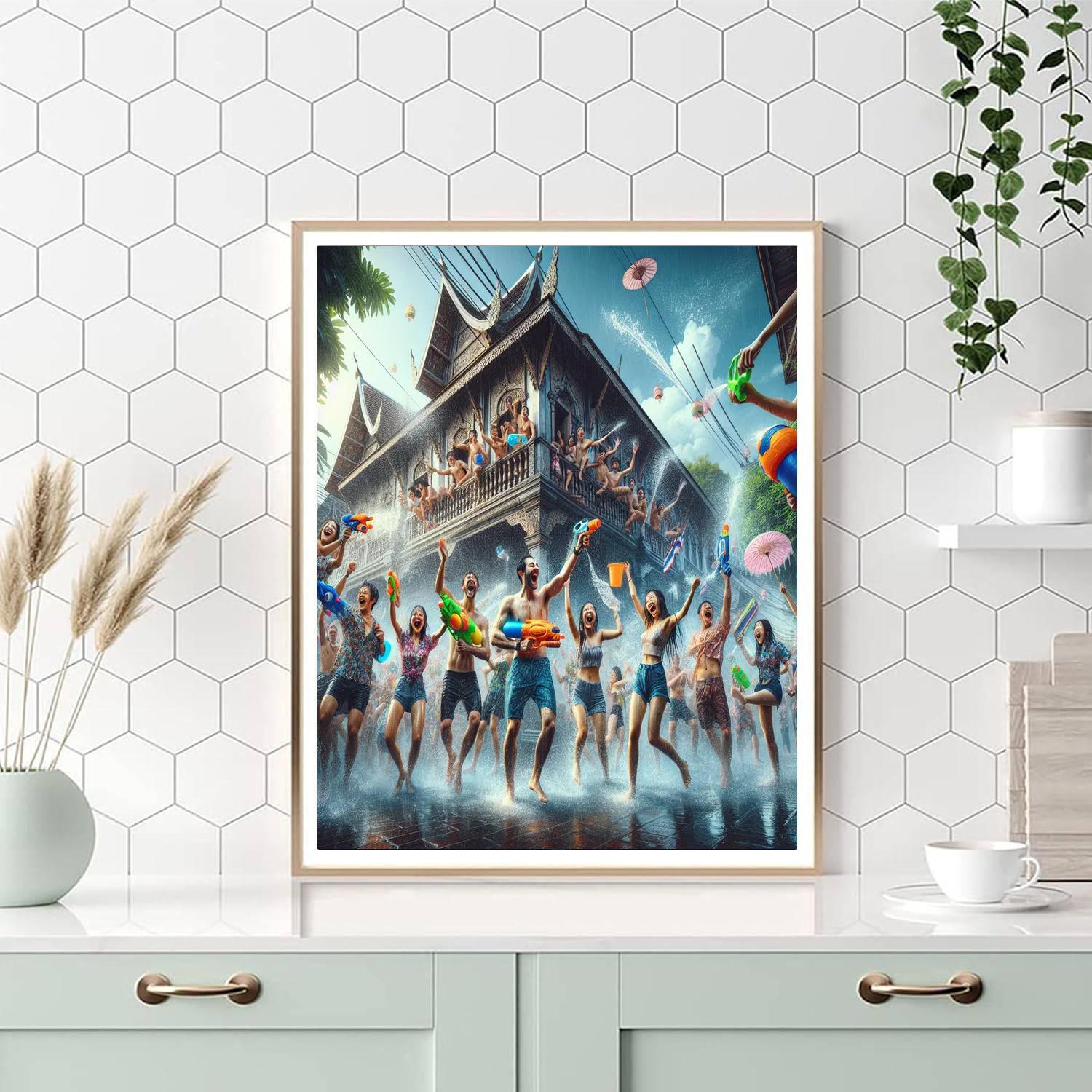 Songkran Festival - Chiang Mai Number Painting